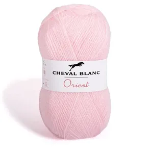 Fil à tricoter - CHEVAL BLANC - ORIENT - 100% acrylique - 50g - Couleur Pétale - 230m pas cher