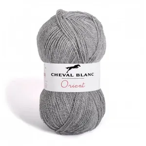 Fil à tricoter - CHEVAL BLANC - ORIENT - 100% acrylique - 50g - Couleur Flanelle pas cher