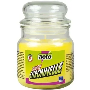 Bougie citronnelle - ACTO - Pot en verre - Grand format - 65 heures pas cher