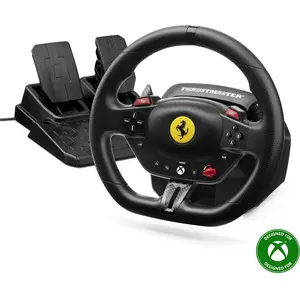 Comparateur de prix : Volant gaming Thrustmaster T98 Ferrari 296 GTS + Pédalier T2PM Noir po...