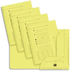 L'oblique - Chemise Hv Pour Dossier Jaune - Paquet De 25 pas cher