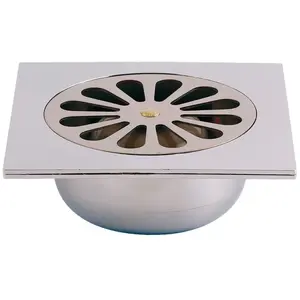Valentin Siphon de sol ABS chromée 140x140 - VALENTIN - 46230000000 pas cher