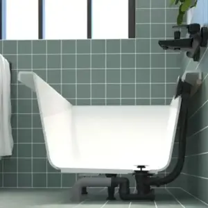 Valentin Vidage baignoire automatique à câble 650 mm noir pas cher