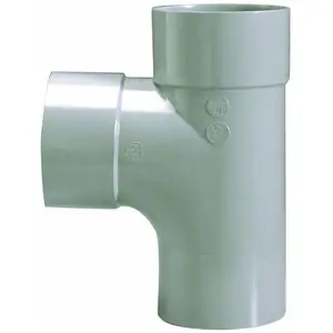 GIRPI Raccord PVC gris en T - Mâle / femelle - diamètre 80 mm - Double emboî... pas cher