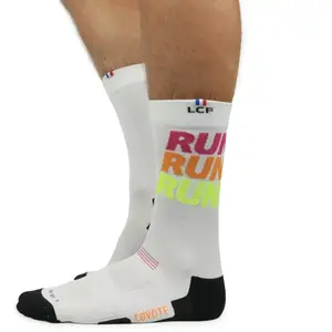 Chaussettes hautes LCF Outdoor Coyote Run - blanc pas cher