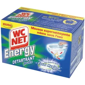 WC NET 6 sachets Poudre Détartrante Energy Total Hygiene System - 60 g pas cher