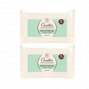 Rogé cavaillès lingettes déodorantes protection 48H Amande 15x2 pas cher