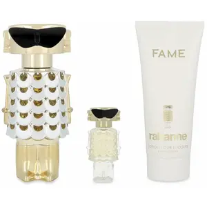 Women's Perfume Set Paco Rabanne FAME EDP 3 Pieces pas cher