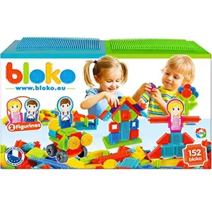 Jouet de construction - BLOKO - Coffret de 150 avec 2 Plaques de jeu e... pas cher