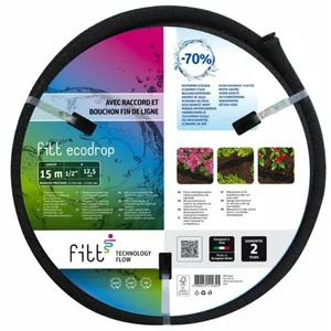 Kit tuyau d'irrigation poreux 13-16 mm - 15 m / 1 raccord et 1 bouchon Fitt pas cher