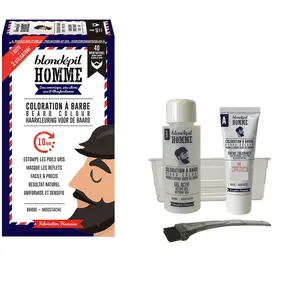BLONDEPIL HOMME Coloration à Barbe Brun naturel - Kit 3 utilisations pas cher