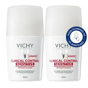 Vichy Déodorant Bille Duo Clinical Control Sensitive 2x50ml pas cher