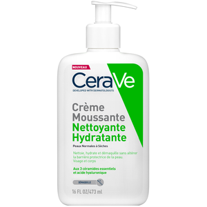 Cerave Crème Moussante Nettoyante Hydratante Visage pour Peaux Normale... pas cher