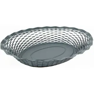 Comparateur de prix : ROGER ORFEVRE - Corbeille pain Vintage ovale gris givré 30x24 cm