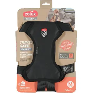 Zolux Szelki dla psa TRAVEL SAFE M czarne (Chien), Transport d'animaux pas cher