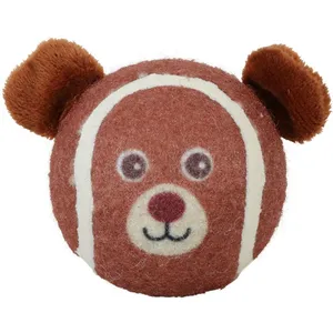 Balle de tennis - ZOLUX - Tête OURSON - Ø 8 cm - Jouet flottant - Squeaker intégré pas cher