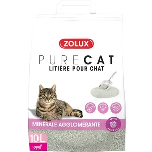 Zolux-Litière Pure Cat agglomérant parfumée antibactérienne - 10L pas cher
