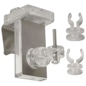 MOBOIS supports clipvit 3 en 1 translucide/chrome x2 pas cher