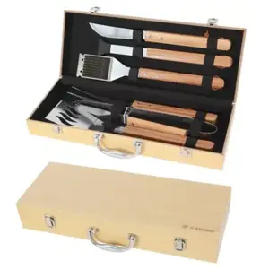 Mallette 6 ustensiles bambou Le Marquier AGR62 Beige pas cher