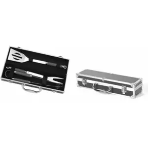 Set d'ustensiles pour plancha - Le Marquier - Malette 3 ustensiles en inox grisVendu parboulanger