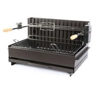 Barbecue charbon vertical Original Vulcain Tourne broche Acier - 61 x ...