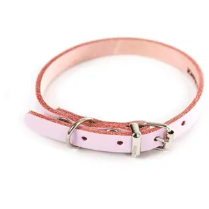 COLL CUIR 12-33CM ROSE MARTIN SELLIER pas cher