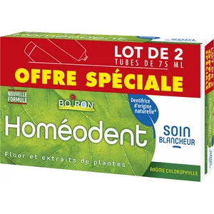 Boiron Homéodent® Soin Blancheur 2 Tubes De 75 Ml pas cher