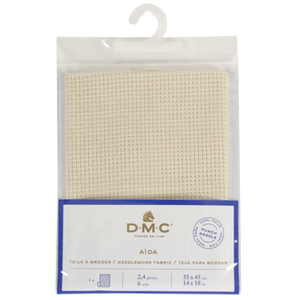 DMC Toile Aïda 24 pts Punch Needle 51x61 cm Écru pour créer des motifs en relief précis et raffinés pas cher