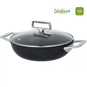 Sauteuse CRISTEL 28 CM 2 ANSES CASTEL PRO FIXE ULTRALU CE pas cher