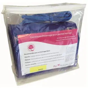 Couverture protection hivernage pour piscine hors sol bois composite Aqualux DAVAO Diamètre 525 x ht 134 pas cher