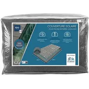 Bache Solaire 295x595 Gris Translucide 300 Microns Sans Ourlet EDG pour piscine enterrée 300x600 pas cher