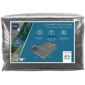 Bache Solaire 295x595 Gris Opaque 300 Microns Sans Ourlet EDG pour piscine enterrée 300x600 pas cher