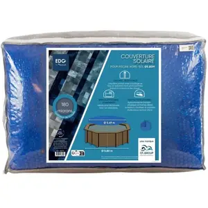 Bache Solaire Diam 521 Bleue Foncée 180 Microns Sans Ourlet EDG pour piscine autoportante Diam 549 pas cher
