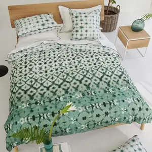 Housse de Couette imprimée en Percale de Coton, Karaoshi Celadon, 200 ... pas cher