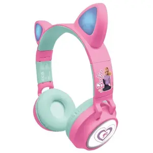 Comparateur de prix : Casque audio sans fil pour enfant Bluetooth Lexibook Barbie avec oreilles de chat