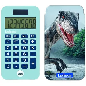 Lexibook Dinosaur 8 Digits Pocket rekenmachine met bescherming hoes