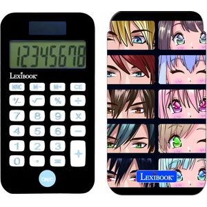 Lexibook Manga 8 Digits Pocket rekenmachine met bescherming hoes pas cher