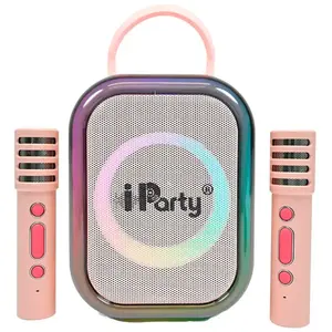 Lexibook - Pink Bluetooth karaoke with 2 wireless microphones () pas cher