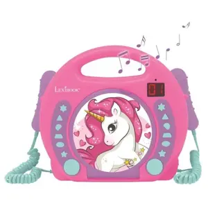 Comparateur de prix : Lexibook Lecteur CD portable avec 2 microphones coloris Licorne