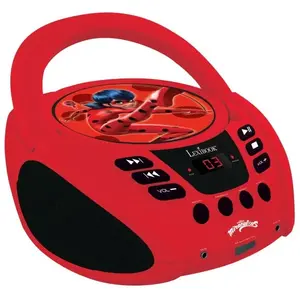 Radio Lecteur CD Lexibook Miraculous Rouge pas cher