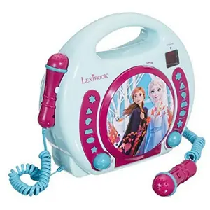 Lecteur CD portable avec 2 microphones La Reine des Neiges - LEXIBOOK