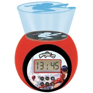 Lexibook - Réveil enfant projecteur Miraculous - Rouge - Pile - 3 ans et plus pas cher