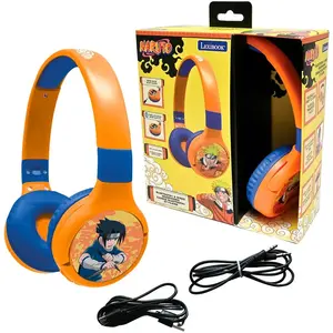 Lexibook Casque 2 en 1 Bluetooth® et Filaie confortable et pliable avec limitation de son Naruto pas cher