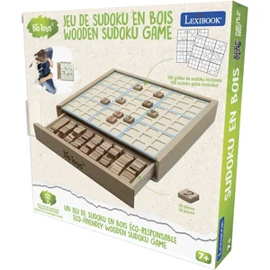 Lexibook, Bio Toys, Sudoku en bois, éco-responsable, livret de Sudoku inclus, tiroir de rangement, JGW150 pas cher