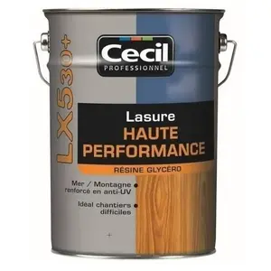 Lasure - CECIL - LX530+ - Résine Glycéro - Incolore - 1L - Brillant - ExtérieurVendu parcdiscount