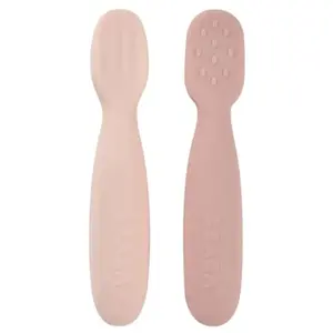 Beaba, Vaisselle + couverts pour enfants, Lernlöffelset (2 Stk.) rosa/...