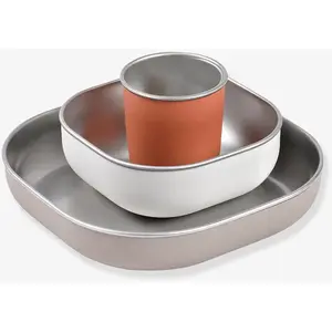 Béaba Coffret repas inox terracotta pas cher
