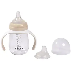 BEABA Biberon d'apprentissage 2 en 1 (210 ml) beige TU pas cher