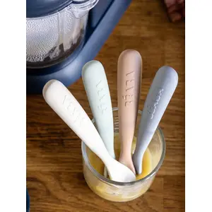 Béaba Lot de 4 cuillères silicone 1er âge Natural set pas cher