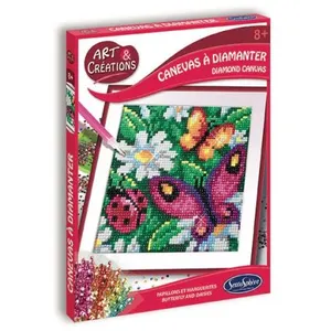 Canevas à diamanter papillons et marguerites SentoSphère pas cher